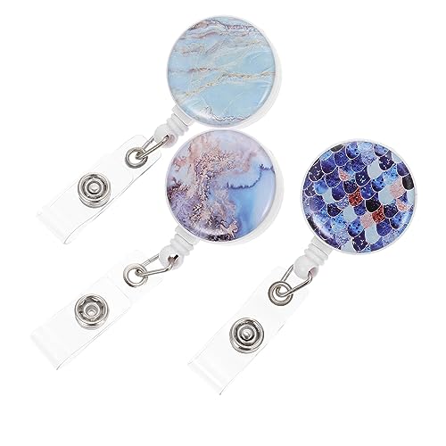 ROMISBABA 3 Stück Einfach Zu Ziehendes Abzeichen Arzt Abzeichen Schild Schlüssel Abzeichenhalter Inhaber Mit Abzeichenrolle Clips Stichworte Clip Auf Ausweishalter Geschäft Für Blue Plastik von ROMISBABA