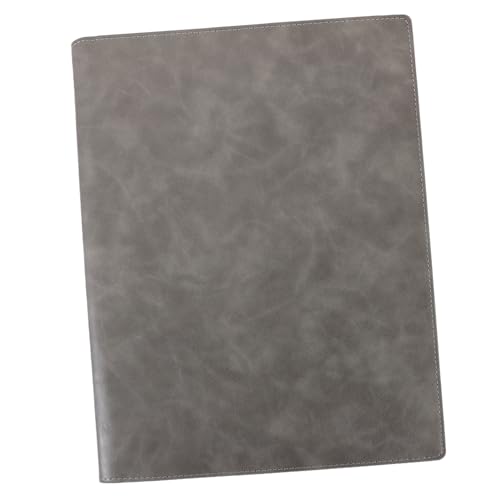 ROMISBABA Business Portfolio Ordner aus Hochwertigem PU Eleganter Grauer Dokumentenmappe mit Magnetverschluss für Unterricht Büro und Geschäftsnotizen von ROMISBABA