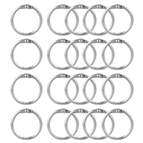 Binderinge, 20 Stück, Buchringe, Memo-Tablett-Metallringe, Schlüsselanhänger (20 mm) von RONGWANGFU