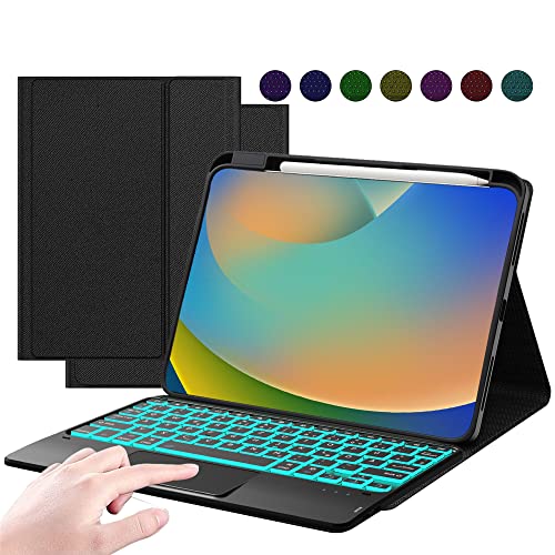 ROOFEI Hülle mit Tastatur für iPad (A16) 11.Generation 11" 2025, iPad 10. Generation 10.9" 2022-7 Farben Beleuchtete Multi-Touch-Trackpad QWERTZ Layout Abnehmbarer Tastatur Hülle mit Stifthalter ROOFEI Hülle mit Tastatur für iPad (A16) 11.Generation 11" 2025, iPad 10. Generation 10.9" 2022-7 Farben Beleuchtete Multi-Touch-Trackpad QWERTZ Layout Abnehmbarer Tastatur Hülle mit Stifthalter von ROOFEI