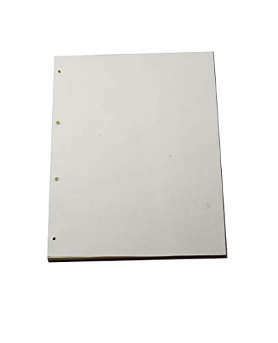 Papier Einlage 160 Seiten für Akten Ordner 4 Ringe Inlay 20,5 x 29 cm [ca. DIN A4] Baumwolle von ROOGU