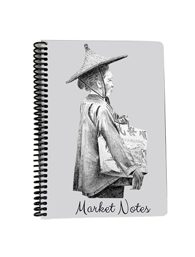 ROOGU Market Notes [DIN A5] * Notizbuch Block Kariert Heft Wire-O-Einband 100 Blatt Orient von ROOGU