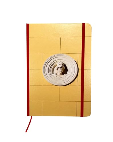 ROOGU Notizbuch DIN A5 | Kunstleder Hardcover | Antike Maske – Theater-Relief | 160 leere Seiten | Gummiband & Lesezeichen | Künstlerisches Tagebuch Geschenk für Männer & Frauen von ROOGU