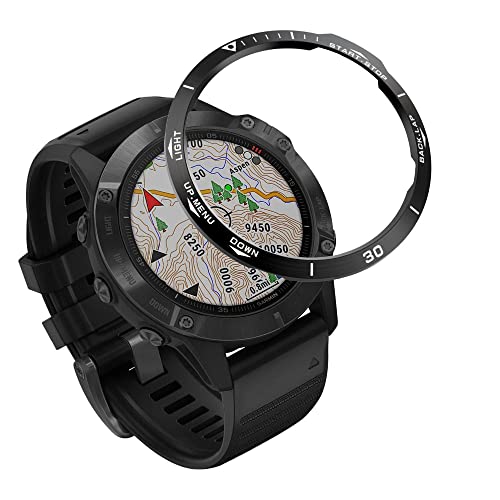 RORFFK Lünettenring-Styling-Rahmengehäuse für Garmin Fenix 6 6Pro Saphir-Smartwatch, Edelstahlabdeckung, kratzfestes Ringzubehör (Farbe: E, Größe: Für Fenix 6 6 pro) von RORFFK