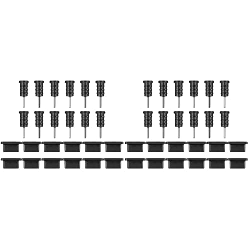 RORPOIR 24 Paare Staubstopfen Anti- -Stecker kabellos Mikro-USB-Staubstecker Micro-USB-Stecker Ohr kartenetui Handy Phone Cases Abdeckung Kopfhörerbuchse Staubschutz Kieselgel Black RORPOIR 24 Paare Staubstopfen Anti- -Stecker kabellos Mikro-USB-Staubstecker Micro-USB-Stecker Ohr kartenetui Handy Phone Cases Abdeckung Kopfhörerbuchse Staubschutz Kieselgel Black von RORPOIR