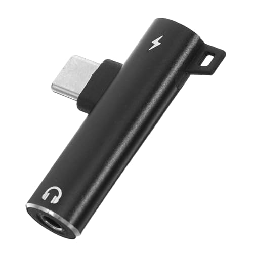RORPOIR Digitaler Audioadapter Mikrofonkonverter Kopfhörer Klinkenadapter Kopfhörerzubehör Kopfhörerzubehör Metall Audiokonverter Metall Kopfhöreradapter Schwarze von RORPOIR
