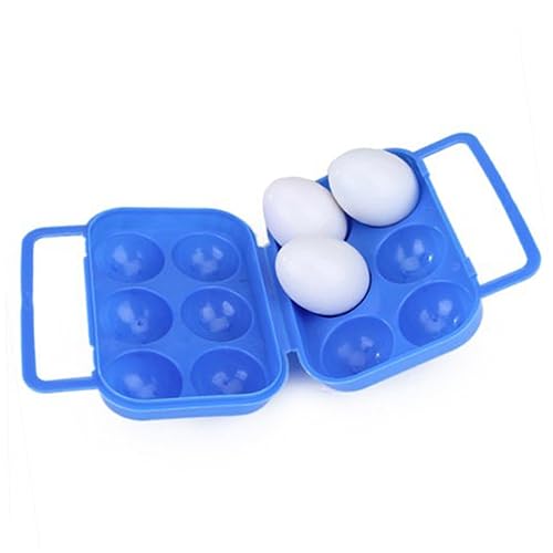 RORPOIR Eierbehälter für 6 Eier eiertablett egg tray Eierbox für Outdoor Eierhalter eierboxen Eierbox mit Verschluss Eierbehälter für Camping gewidmet Eierkarton Verpackung Kasten von RORPOIR