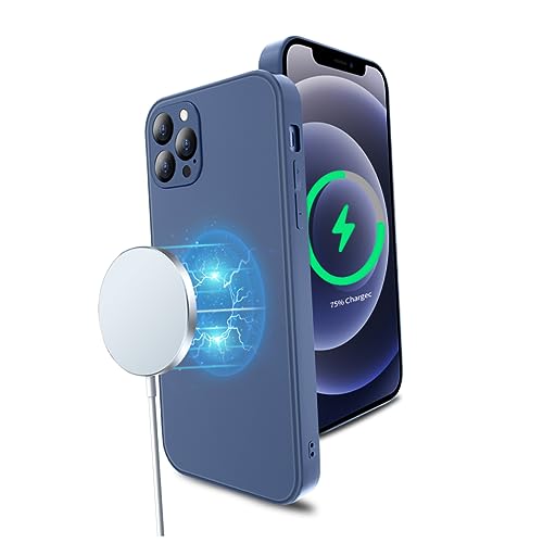 RORPOIR Magnetische Glasschale Gefrostetes Glas Telefon Schutzhülle Zarte Telefonabdeckung Marine von RORPOIR