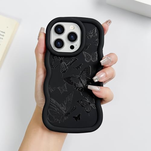 ROSEHUI Hülle für iPhone 13 Pro Max Niedliche lockige Wellen Rahmenform Handyhülle für Mädchen mit Schmetterling Design Flüssig Weich Silikon TPU Case Flexible Stoßfeste Schutzhülle,Butterfly ROSEHUI Hülle für iPhone 13 Pro Max Niedliche lockige Wellen Rahmenform Handyhülle für Mädchen mit Schmetterling Design Flüssig Weich Silikon TPU Case Flexible Stoßfeste Schutzhülle,Butterfly von ROSEHUI