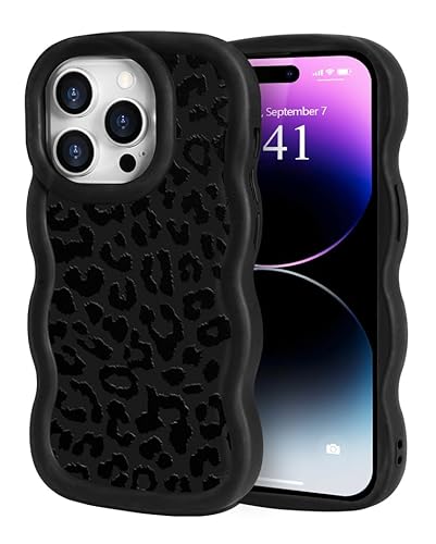 ROSEHUI Hülle für iPhone 14 Pro Niedliche lockige Wellen Rahmenform Handyhülle für Mädchen mit Leopardenmuster Design Flüssig Weich Silikon TPU Case Flexible Stoßfeste Schutzhülle,Leoparde ROSEHUI Hülle für iPhone 14 Pro Niedliche lockige Wellen Rahmenform Handyhülle für Mädchen mit Leopardenmuster Design Flüssig Weich Silikon TPU Case Flexible Stoßfeste Schutzhülle,Leoparde von ROSEHUI
