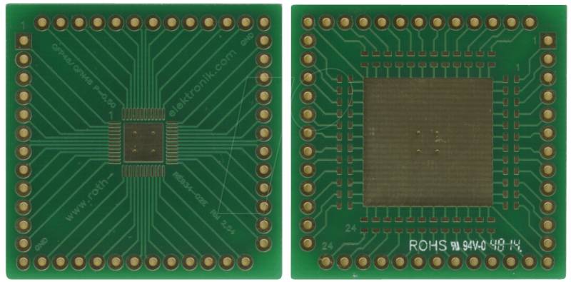 RE 934-02E - Multiadapter QFP48 & QFN48 P=0,50 mm RM 2,54 mm von ROTH-ELEKTRONIK