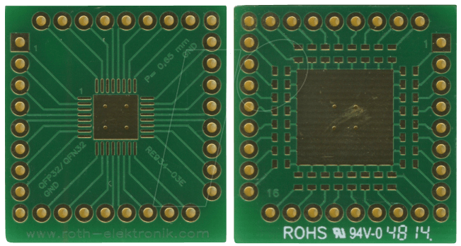 RE 934-03E - Multiadapter QFP32 & QFN32 P=0,65 mm RM 2,54 mm von ROTH-ELEKTRONIK