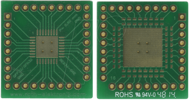 RE 934-04E - Multiadapter QFP32 & QFN32 P=0,80 mm RM 2,54 mm von ROTH-ELEKTRONIK