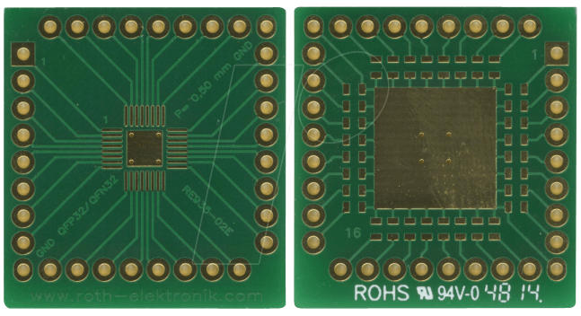 RE 935-02E - Multiadapter QFN32 P=0,50mm RM 2,54 mm von ROTH-ELEKTRONIK