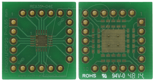 RE 935-04E - Multiadapter QFN20 & LFCSP20 P=0,65 mm von ROTH-ELEKTRONIK