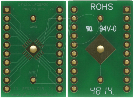 RE 935-04R - Multiadapter QFN20 & LFCSP20 P=0,65 mm von ROTH-ELEKTRONIK