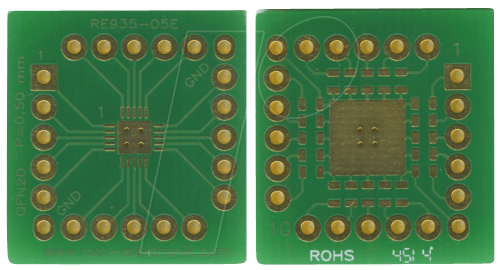 RE 935-05E - Multiadapter QFN20 P=0,50 mm RM 2,54 mm von ROTH-ELEKTRONIK