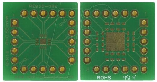 RE 935-06E - Multiadapter QFN16 P=0,50 mm RM 2,54 mm von ROTH-ELEKTRONIK