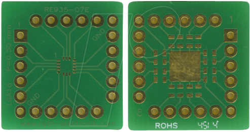RE 935-07E - Multiadapter LGA16 P=0,50 mm RM 2,54 mm von ROTH-ELEKTRONIK
