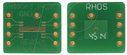 RE 938-01 - Adapter HSSOP8 P=0,80 mm RM 2,54 mm von ROTH-ELEKTRONIK