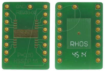 RE 938-03 - Adapter HSSOP16 P=0,80 mm RM 2,54 mm von ROTH-ELEKTRONIK