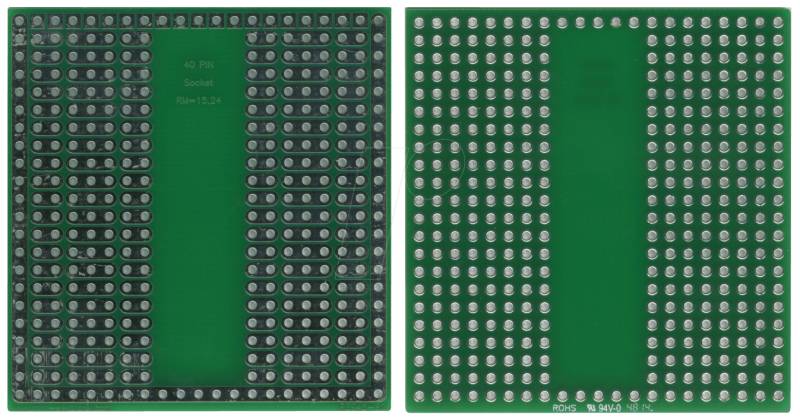RE 945-S2 - Lötbares Bread Board 40-Pin-Sockel 54,67 x 57,78 mm von ROTH-ELEKTRONIK