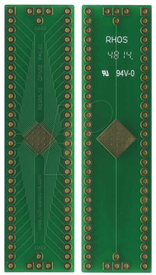 RE 965-10 - Multiadapter QFN56 P=0,40 mm RM 2,54 mm von ROTH-ELEKTRONIK