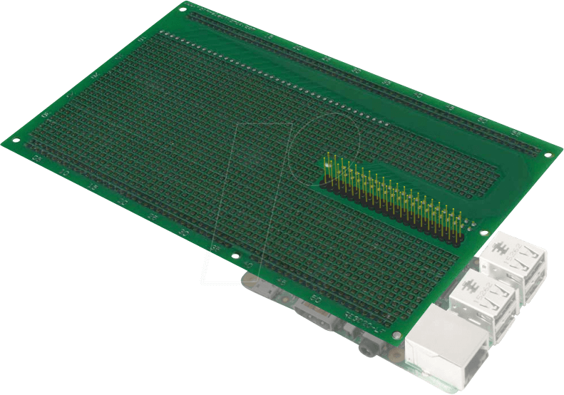 RPI SHD EURO FR4 - Raspberry Pi Shield - DIP Europakarte, stapelbar von ROTH-ELEKTRONIK