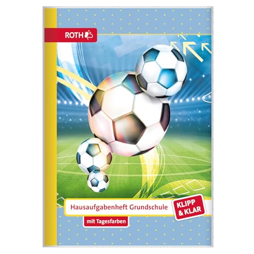ROTH Klipp&Klar Grundschul-Aufgabenheft mit Tagesfarben, A5, 1 Woche 2 Seiten, Fußball ROTH Klipp&Klar Grundschul-Aufgabenheft mit Tagesfarben, A5, 1 Woche 2 Seiten, Fußball von ROTH