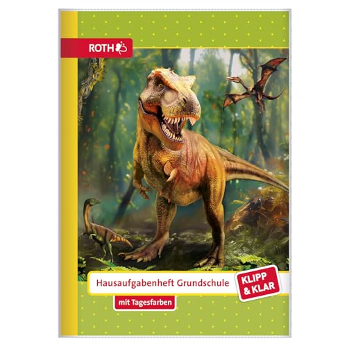 ROTH Klipp&Klar Grundschul-Aufgabenheft mit Tagesfarben, A5, 1 Woche 2 Seiten, T-Rex Welt ROTH Klipp&Klar Grundschul-Aufgabenheft mit Tagesfarben, A5, 1 Woche 2 Seiten, T-Rex Welt von ROTH