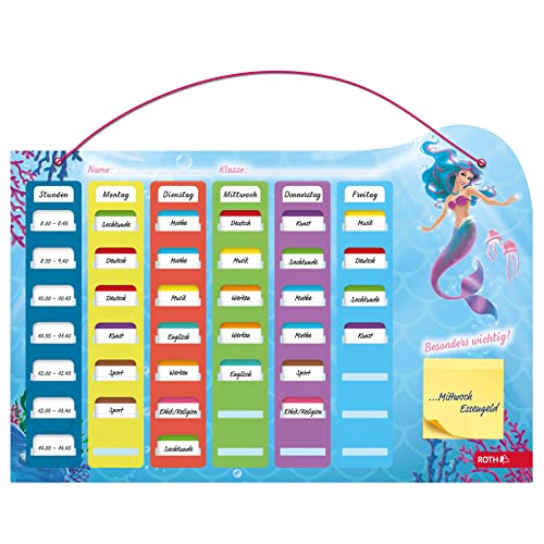 ROTH Klipp&Klar Stundenplan Steck Fix - Meerjungfrau, A3 - ideal für Mädchen in der Grundschule, Meerjungfrau - Mermaid ROTH Klipp&Klar Stundenplan Steck Fix - Meerjungfrau, A3 - ideal für Mädchen in der Grundschule, Meerjungfrau - Mermaid von ROTH