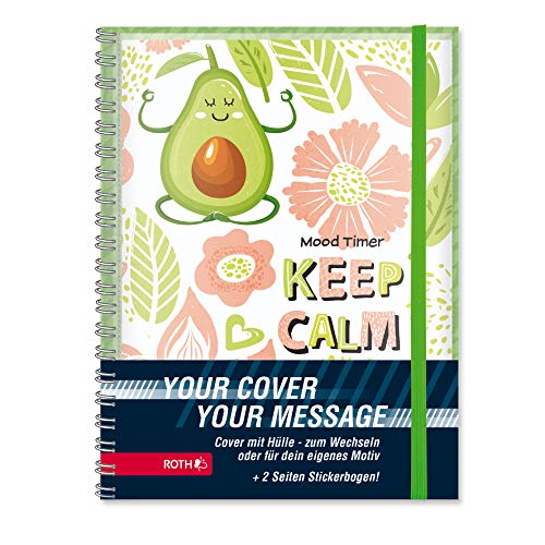 ROTH Mood Timer 'Avocado', 14x20 cm, Wire-O-Bindung, 1 Woche 2 Seiten, mit Wechselcover und Stickerbogen ROTH Mood Timer 'Avocado', 14x20 cm, Wire-O-Bindung, 1 Woche 2 Seiten, mit Wechselcover und Stickerbogen von ROTH