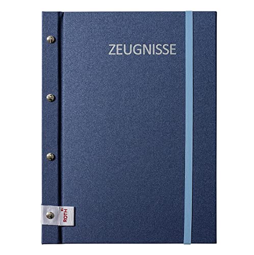 ROTH Zeugnismappe Metallium mit Buchschrauben - Blue - mit 12 A4 Klarsichthüllen, erweiterbar ROTH Zeugnismappe Metallium mit Buchschrauben - Blue - mit 12 A4 Klarsichthüllen, erweiterbar von ROTH