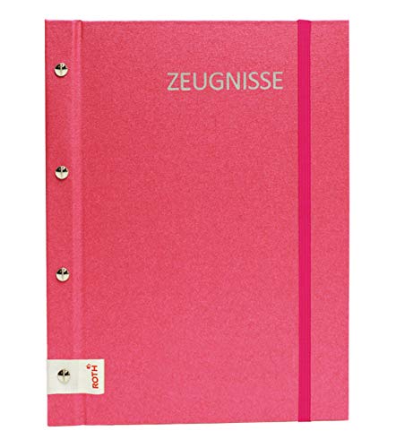 ROTH Zeugnismappe Metallium mit Buchschrauben - Pink - mit 12 A4 Klarsichthüllen, erweiterbar ROTH Zeugnismappe Metallium mit Buchschrauben - Pink - mit 12 A4 Klarsichthüllen, erweiterbar von ROTH