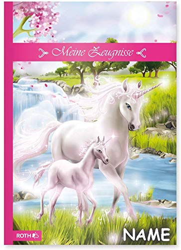 ROTH personalisiert mit Name 88553 Zeugnismappe Einhorn mit Fohlen DINA4 Schule 10 PP Hüllen Zeugnishülle ROTH personalisiert mit Name 88553 Zeugnismappe Einhorn mit Fohlen DINA4 Schule 10 PP Hüllen Zeugnishülle von ROTH