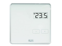 Roth Project Raumthermostat mit übersichtlichem Display in weiß, in Verbindung mit der Project Steuereinheit. 80x80x22 von ROTH