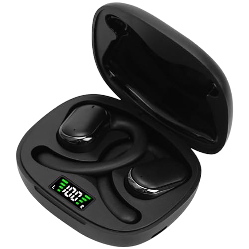 ROTRES Bluetooth Kopfhörer Sport, Kopfhörer Kabellos Bluetooth In Ear, Noise Cancelling Ohrhörer, Ultraleicht Wireless Earbuds, LED Anzeige(Schwarz von ROTRES