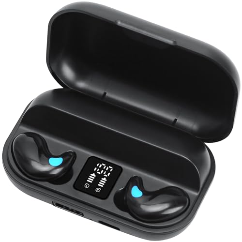 ROTRES Mini Unsichtbare Kleinste Kopfhörer Bluetooth in Ear kabellos zum Schlafen Wireless Sleep Earbuds Noise Cancelling Kopfhörer für Kleine Ohren Schlafkopfhörer Seitenschläfer Schwarz von ROTRES