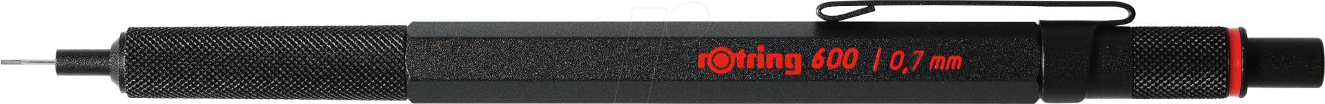 ROTRING 1904442 - rOtring 600 Druckbleistift, 0,7mm, schwarz von ROTRING