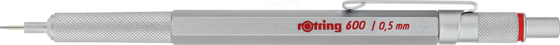 ROTRING 1904445 - rOtring 600 Druckbleistift, 0,5mm, silber von ROTRING