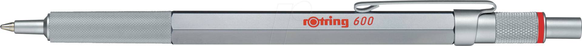 ROTRING 2032578 - Kugelschreiber, metallic-silber, M, rOtring 600 von ROTRING