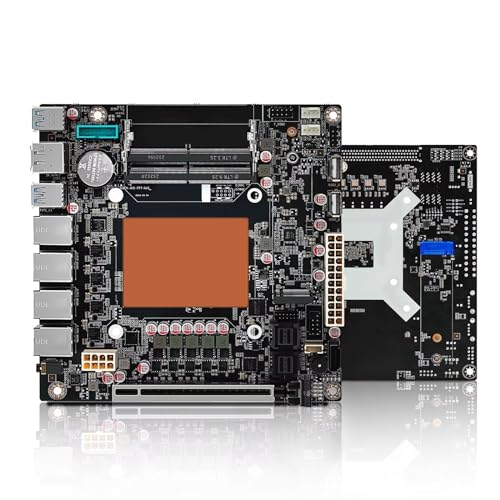 ROUAFWIT NAS Motherboard AMD Ryzen R7 7840HS, 9 x SATA3.0, 2 x M.2 NVMe, 2 x DDR5, 17x17 Mini-TX NAS Board, 4 x I226v 2.5 Gigabit Ethernet, Micro Appliance NAS Board, Barebone von ROUAFWIT