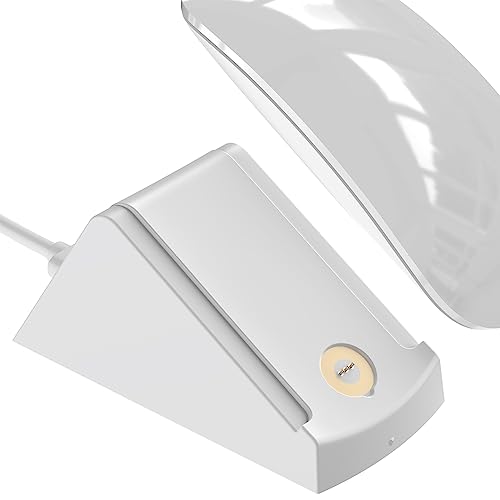 ROUNKIN Magisches Maus-Ladegerät, magnetisches Adsorptionsdesign, Mausadapter, kompakter und tragbarer Ladeständer, inklusive 1,5 m USB-C-Kabel (weiß), 5SYM1MAGICCDB5-P von ROUNKIN