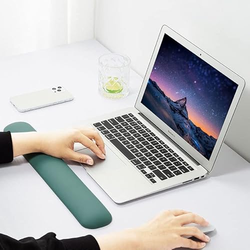ROUZIHU Memory-Foam-Tastatur-Handgelenkauflage, Handstütze, ergonomisches Mauspad, Kissenmatte (440 mm) von ROUZIHU