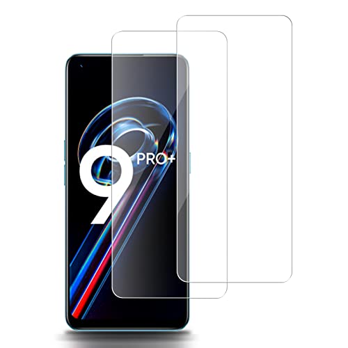 ROVLAK Gehärtetes Glas Kompatibel mit Realme 9 Pro+ Schutzfolie 2 Stück Gehärtetes Glasfolie 9H Härte Displayschutz Anti-Kratzen Tempered Screen Protector 2.5D Schutzglas HD Klar Folie von ROVLAK