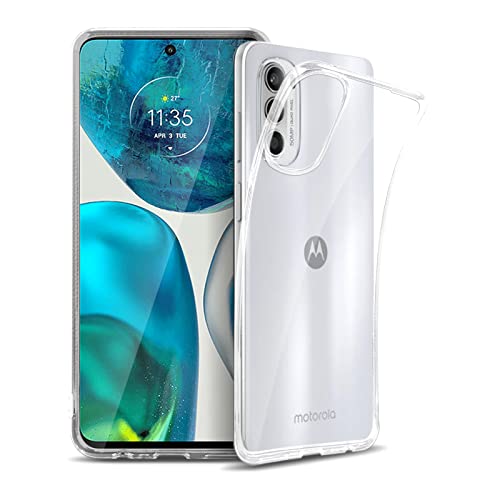 ROVLAK Hülle Kompatibel mit Motorola Moto G52 Kratzfeste TPU Weiche Silikon Case+Stoßfestes Dünnes Klares Tasche Kompatibel mit Motorola Moto G52 Smartphone Cover von ROVLAK