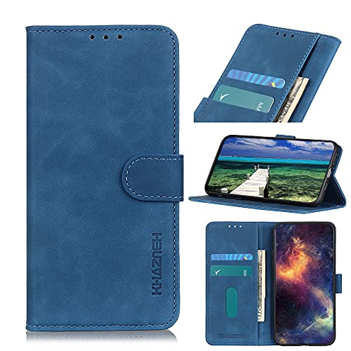 ROVLAK Hülle Kompatibel mit iPhone 13 Mini Wallet Flip Case mit Kartenslot Stoßfeste PU Leder Case+Innenseite TPU Silikon Hülle mit Kickstand Tasche Kompatibel mit iPhone 13 Mini Smartphone,Blau von ROVLAK