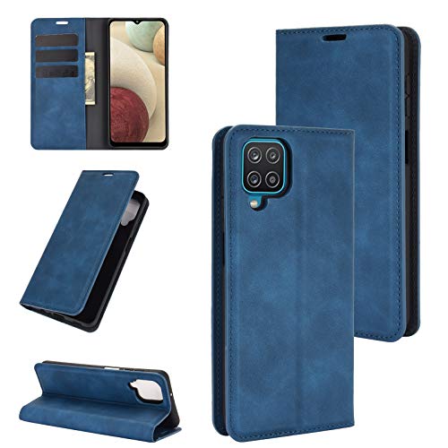 ROVLAK Hülle Magnetisch für Samsung Galaxy A12 Wallet Flip Case mit Kartenslot Stoßfeste PU Leder Case+Inner TPU Silikon Hülle mit Stand Tasche für Samsung Galaxy A12 Smartphone,Blau ROVLAK Hülle Magnetisch für Samsung Galaxy A12 Wallet Flip Case mit Kartenslot Stoßfeste PU Leder Case+Inner TPU Silikon Hülle mit Stand Tasche für Samsung Galaxy A12 Smartphone,Blau von ROVLAK