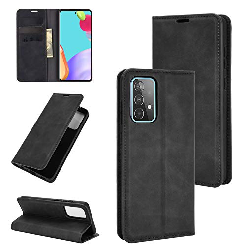 ROVLAK Hülle Magnetisch für Samsung Galaxy A52 5G /A52S 5G Wallet Flip Case mit Kartenslot Stoßfeste PU Leder Case+Inner TPU Silikon Hülle mit Stand Tasche von ROVLAK