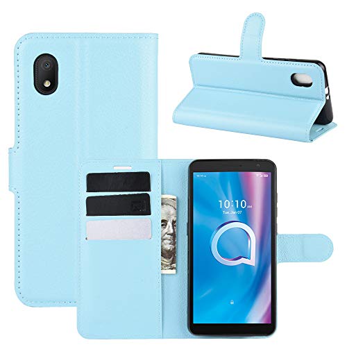 ROVLAK Hülle für Alcatel 1B 2020 Wallet Flip Case mit Kartenslot Stoßfeste Lichee Muster PU Leder Case+Innenseite TPU Silikon Hülle mit Kickstand Tasche für Alcatel 1B 2020 Smartphone Case,Blau ROVLAK Hülle für Alcatel 1B 2020 Wallet Flip Case mit Kartenslot Stoßfeste Lichee Muster PU Leder Case+Innenseite TPU Silikon Hülle mit Kickstand Tasche für Alcatel 1B 2020 Smartphone Case,Blau von ROVLAK